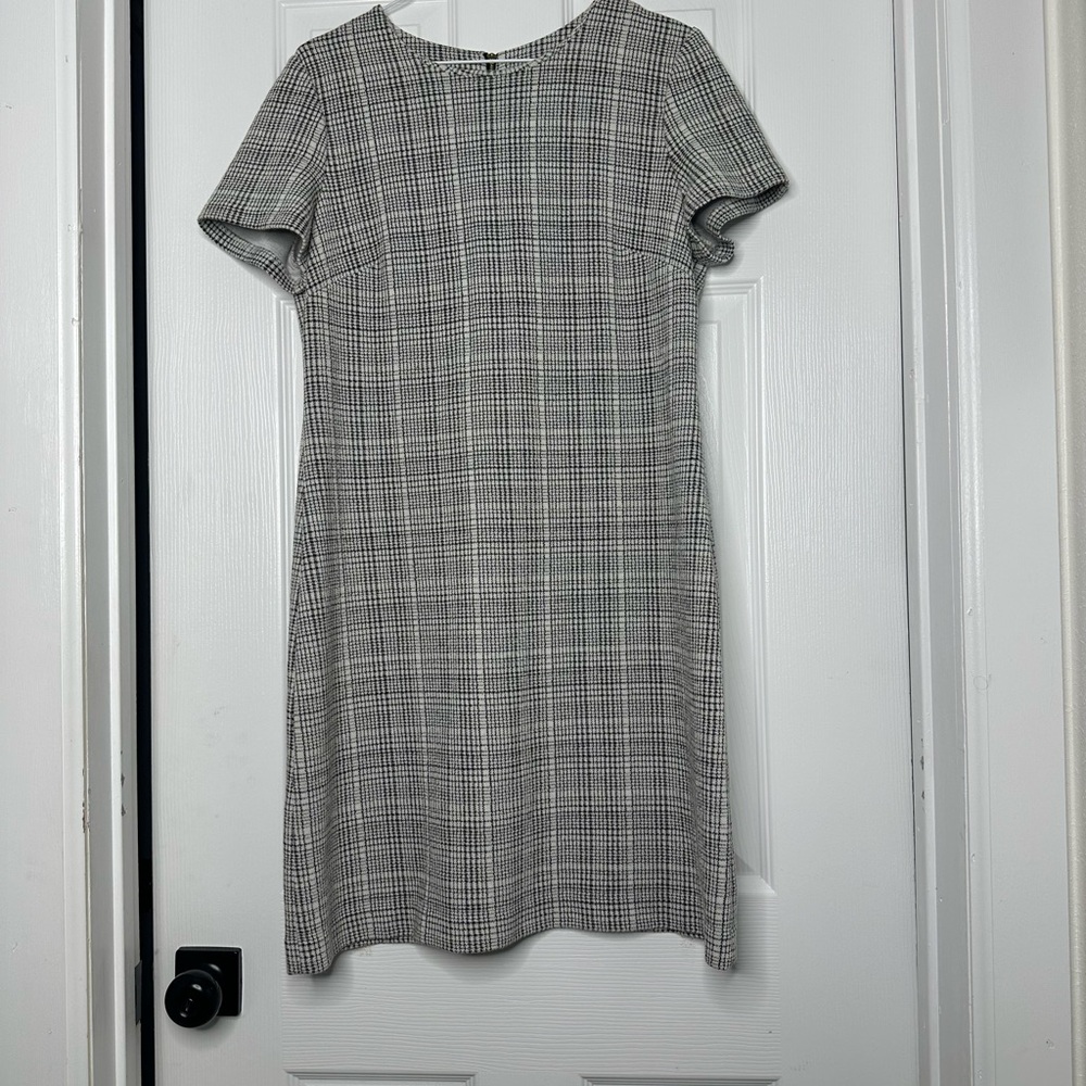 Calvin Klein Collection Black and White Checkered Mini Dress